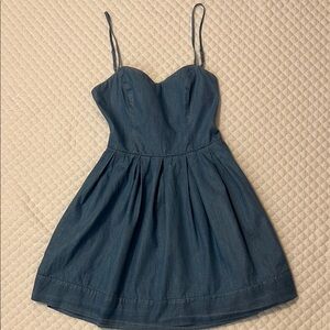 Elegant Blue Denim Dress